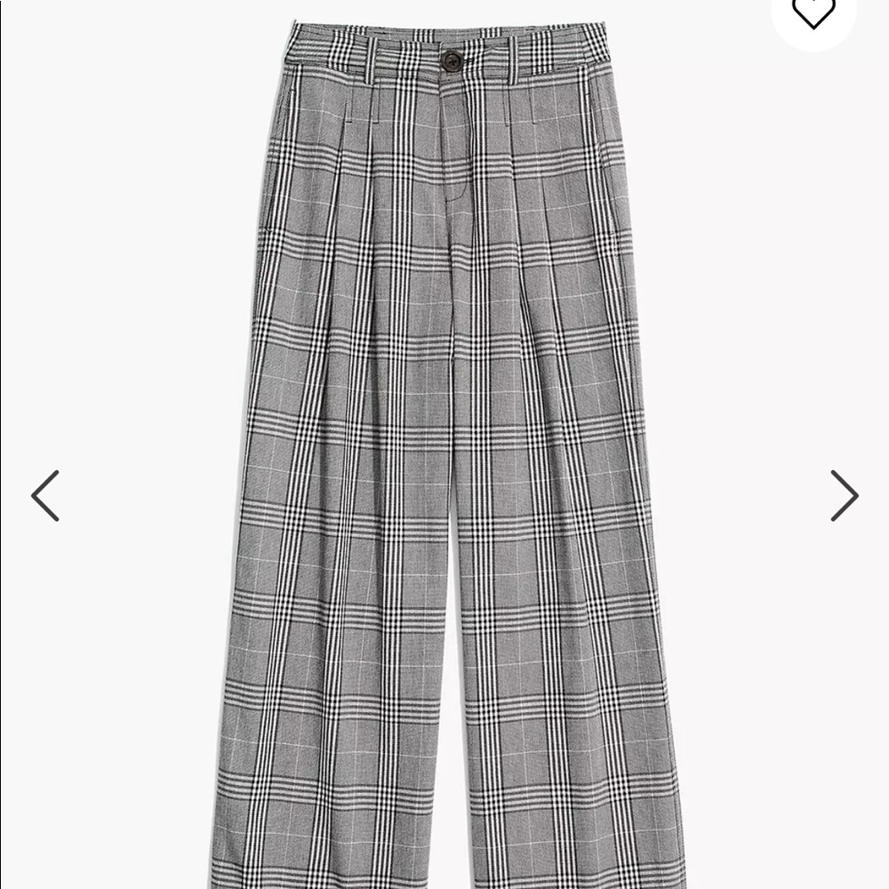 madewell high rise plaid pants
